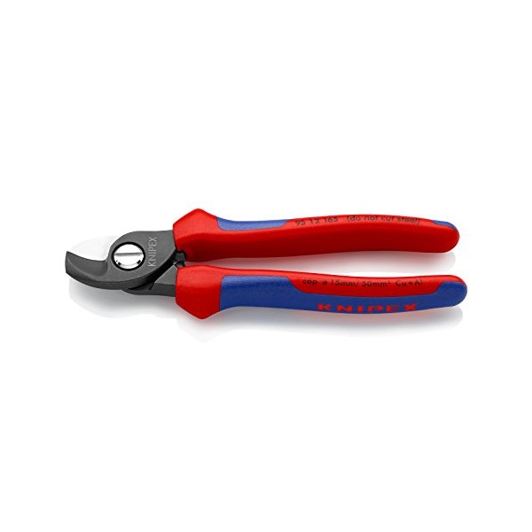 Knipex Cable Shears burnished, with multi-component grips 165 mm 95 12 165