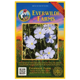 Everwilde Farms - 1000 Lewis Flax Native Wildflower Seeds - Gold Vault Jumbo Seed Packet