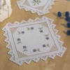 Permin Hardanger Tablecloth Embroidery Kit Hardanger Violet Counted Multi