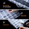 Gospire 2PCS 36 Grids Clear Plastic Jewelry Box Organizer Storage