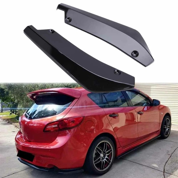 KEEPDSGN Gloss Black Rear Bumper Lip Diffuser Splitter Canard Protector