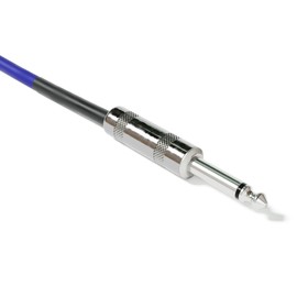 ExcelValley - 1 Piece - Guitar Instrument Mono Patch Cables Lead 6.35mm 1/4" Straight/Straight [Blue | 600 cm - 236.22"]