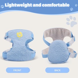 FEimaX Dog Harness with Backpack Adjustable Breathable Dog Backpack Pet Vest Soft Padded Chest Harness with Lead for Small Medium Dogs Cats