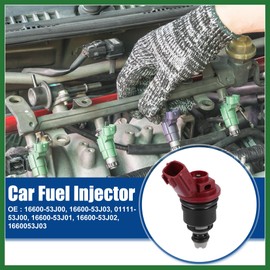 Motoforti Car Fuel Injector Nozzle Replacement Fit for Nissan Altima 2.4L L4 1993-1999 16600-53J00 - Pack of 4 Black Long-lasting