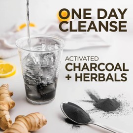 Dirty Cleanse Lemon Detox with Volcanic Charcoal with Ginger and Dandelion Extract, 4 servings