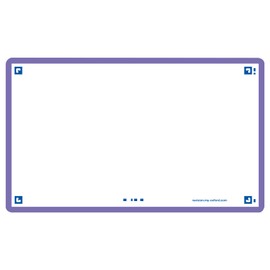 Oxford Flash 2.0-80 Sheets of Bristol Flash Cards 7.5 x 12.5 cm Plain White Background Purple Frame