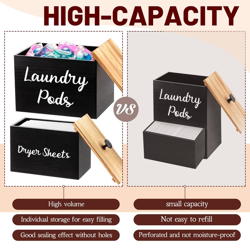 Dandat 4 Pcs Laundry Room Organization and Storage, Dryer Sheet