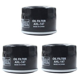 AHL [Set of 3] Motorcycle Oil Filter Replacement for Yamaha T-MAX 530 2015/XP500 T-MAX 500 2001-2011/XP500 T-MAX SPECIAL 500 2006-2007/XP500 T-MAX 500-1st Filter 2012-2013 element 154 1ALBA2E00