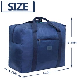 Travel Duffel Bag 12 PCS Foldable Travel Bag Bulk Carry on Luggage Bag Waterproof Tote Sports Gym Bag Lightweight Large Weekender Overnight Bag for Women and Men (Blue 12PCS)