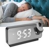 Projection Alarm Clock Time Date Temperature Display 180 Degree Wide