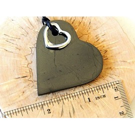 SHUNGITE PENDANT ''Heart'' Necklace