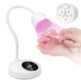 Makartt UV Nail Lamp: Mini UV Light for Gel Nails Polish Luminoza 30mW/cm² Rechargeable LED Nail Light Nail Dryer with 4 Timers & Auto Sensor, Fast Curing Goosenecks Lamp for Home DIY Manicure