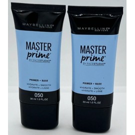 MAYBELLINE MASTER PRIME FACE  PRIMER MAKEUP  BASE, 1 Fl Oz 050 SHADE-PACK OF 2