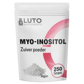 Myo-Inositol Pulver - 100% reines Inositol Pulver - 2000mg Tagesdosis - 250 Gramm - Vitamin B7 - Geschmacklos & löslich - Ohne unnötige Zusätze - LUTO Supplements