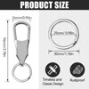 BEIJIATE metal hook and loop keychain, 12 stainless steel rings,