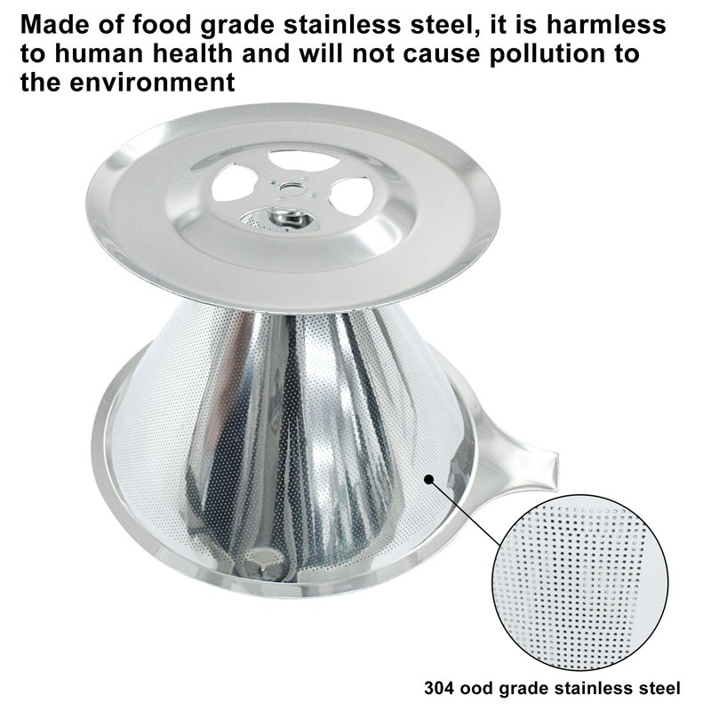 Waziaqoc Pour Over Coffee Dripper, Slow Drip Paperless Coffee Filter,