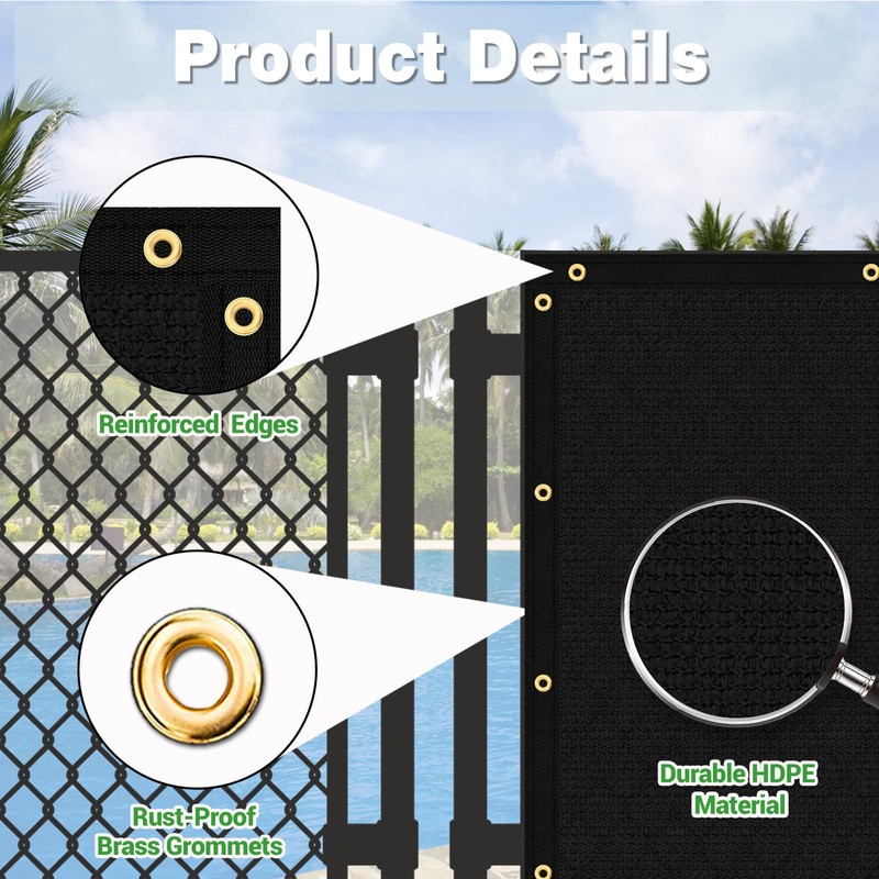 UPGRADE 0 6' X 2 5' Customized Privacy Fence Screen