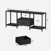 JARHETUN TV Stand with Fabric Drawer for 55 Inch TV,
