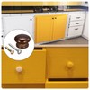 sourcing map Round Wood Knobs, 8pcs 33x23mm Pull Handles for