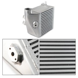 G-PLUS Aluminum Side Mount Turbo Intercooler Kit Compatible with Volkswagen VW/Jetta Golf GTI MK4 1.8t 1.8L 2002 2003 2004 2005 Bolt-On Turbo Kit