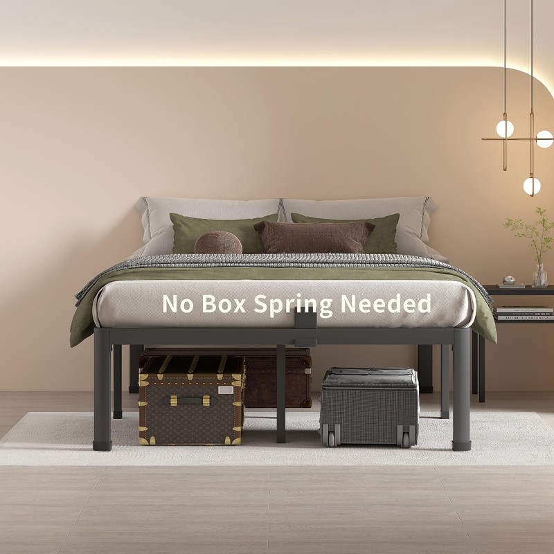 MAF 14 Inch Full Size Metal Platform Bed Frame with