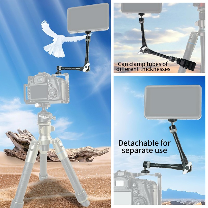 FIFIELD Heavy-Duty Articulating Magic Arm Clamp Mount with Super Clamp,