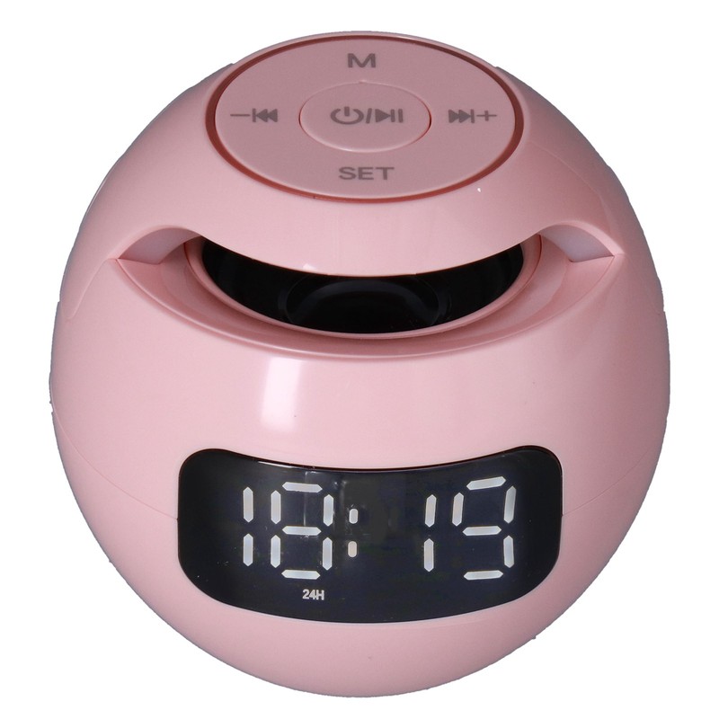 Multifunctional Bluetooth 5.0 Alarm Clock Speaker Rechargeable Ball Shape Portable