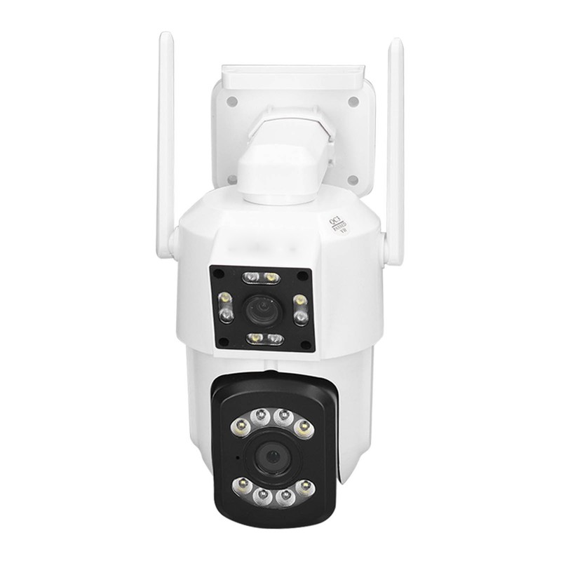 Outdoor WiFi Surveillance Camera 2 Lens Security PTZ IP Cam