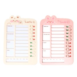 MILASIC Self Checker, Set of 2, B-Beige/Pink, For Children, Forgotten Properties Checker, Forgotten Things, Children, Elementary School Students, Checklist, Preparation, Habits, To Do List, To Do List