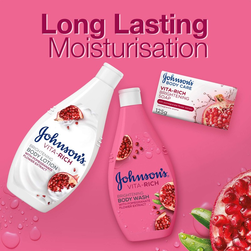 Johnsons Adult Vita-Rich Bright Body Lotion Pomgrnt - 400 ml