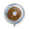 Cute Donut with Sprinkles Chocolate Icing Pill Case Trinket Gift