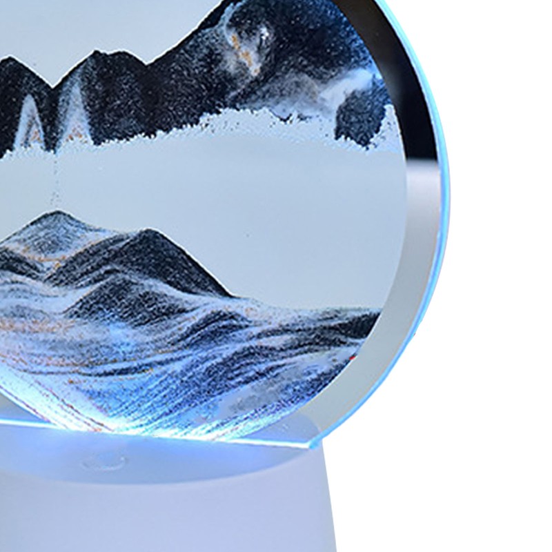 Sand Painting Table Lamp 7 Color 3D Hourglass Table Lamp