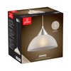 GLOBE Electric 64413 1-Light Plug-in Pendant, Brushed Steel, Frosted White