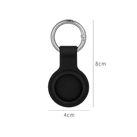 JT Berlin Schlüsselanhänger für die Apple AirTags 4er Pack (AirTags Anhänger aus Silikon, Witterungs- und alltagsbeständig, Hochwertiger Schlüsselring) schwarz