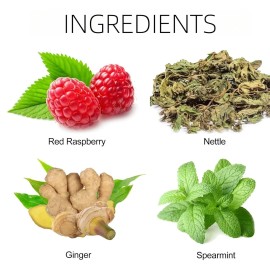 Maani Essence Hormone Balance Tea for Women, Organic Herbal Tea with Red Raspberry Leaf, Tulsi