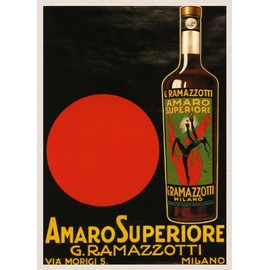 POSTER Red Devil Amaro Superiore G. Ramazzotti Milano Milan Italian Drink Italy Italia 16" X 24" Image Size Vintage Poster Repro on Matte Paper