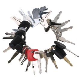 Solarhome 27 Heavy Equipment Construction Ignition Key Blank Set Equipment Keys Master Set for Komatsu Case Cat JCB Volvo Excavator Key Heavy Equipment Master Key Set