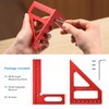 Jimtoiny 3D Multi-Angle Measuring Ruler, Professional 45 90 Degree Aluminum