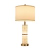 SAIWEYA Crystal Table Lamps Modern 3-Way Dimmable Bedside Lamp with