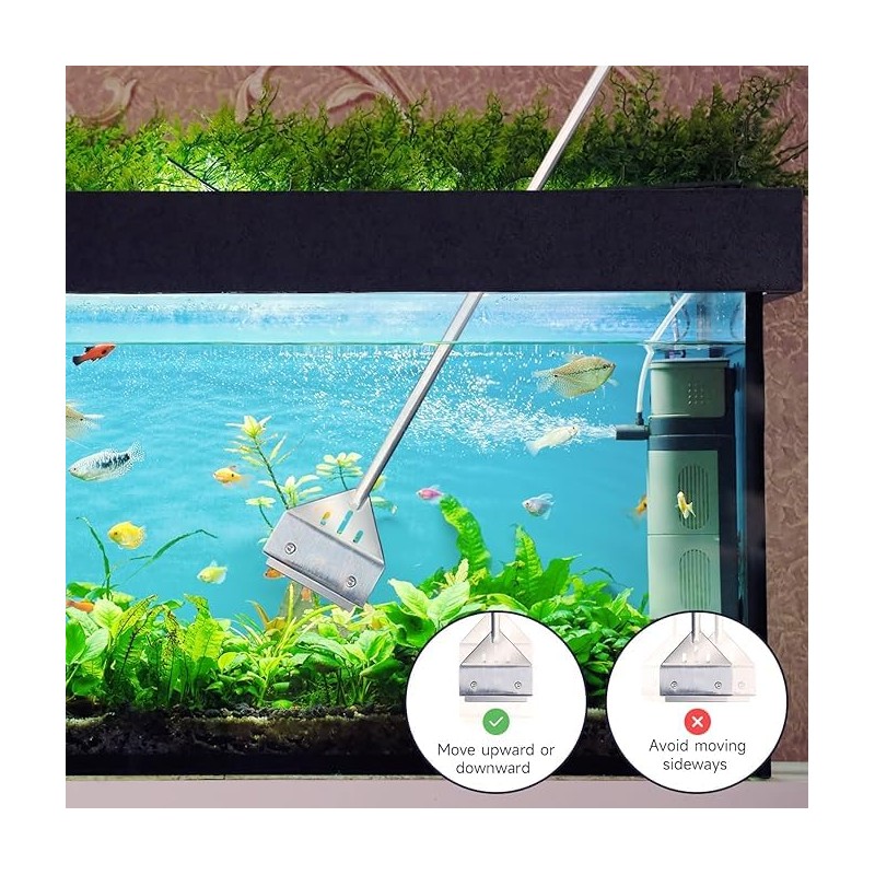 Baoyemes Fish Tank Algae Scraper Algae Removal Cleaning Tool Non-Slip