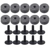 Yibuy 10pcs Black Drum Set Replacement Parts Felt Washer+Plastic Long