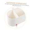 ULTECHNOVO Cotton Swabs Container with Lid Compartment Makeup Organizer Storage
