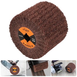 Non-Woven Wheel Surface Conditioning Tool, 120 Grit 120 x 100 x 19 mm Abrasive Drawing Polishing Wheel for Wood Metal Burnishing Wheel 4.7"x 4"