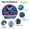 Blacklight Moth and Butterfly Tapestry,UV Reactive Mandala Tapestries Black Light