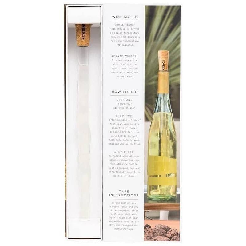 Corkcicle Air Wine Bottle Chiller Cooler Chill Aerate Wine Stopper
