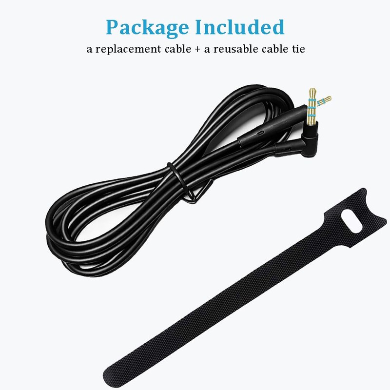 QC35/QC25 Replacement Cord 2.5mm to 3.5mm Cable with Reusable Cable