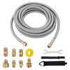 SPARKWHIZ 24Ft High Pressure Propane Hose Extension, 1LB Propane Tank