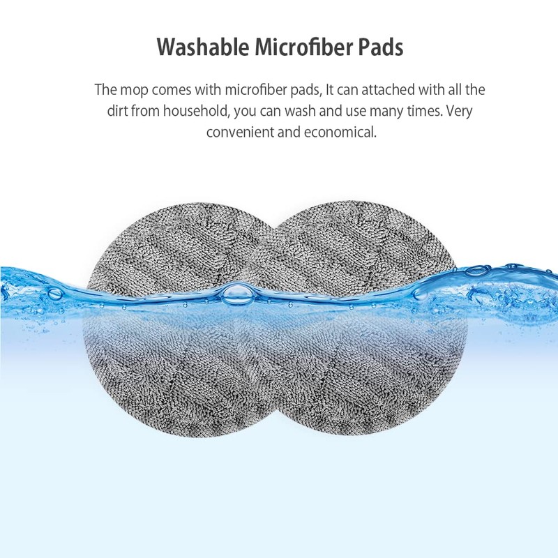 GOBOT Electric Mop Pads (4 Piece Gray for G29 G28