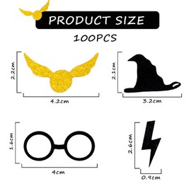 Ruzister Pack of 100 Glitter Wizard Confetti Birthday, Wizard Confetti Birthday, Table Decoration Birthday Decoration, Wizard Confetti for Birthday Party Decoration