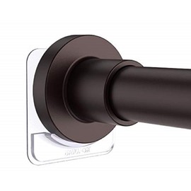 BRIOFOX Adhesive Shower Curtain Rod Holder | No Drilling | Invisible Wall Mount Holder | Transparent Rod Retainer, 2 Pack(Rod Not Included)